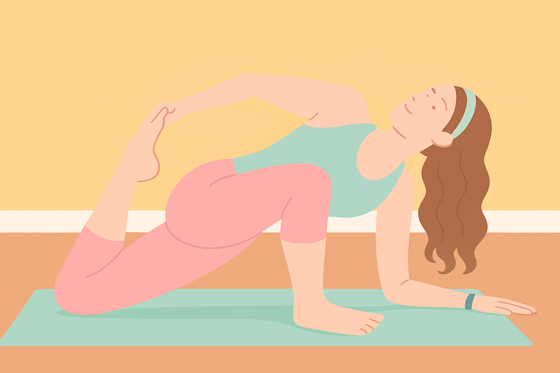 前ももストレッチのポーズ