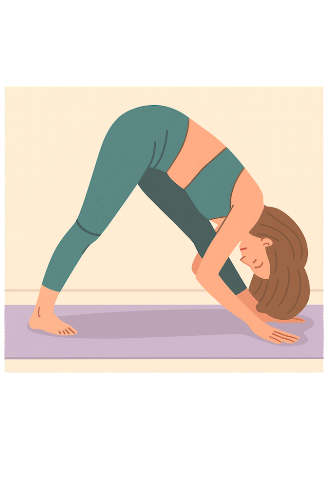 三角のポーズの前